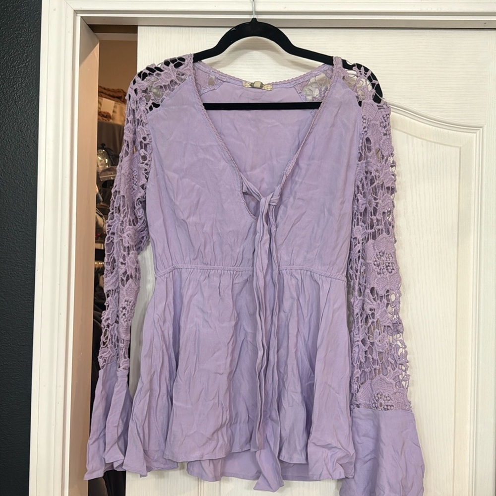 Gimmick lavender baby doll top